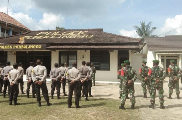 Kampanye Paslon di Purbolinggo, TNI-Polri saling Sinergi terapkan Prokes