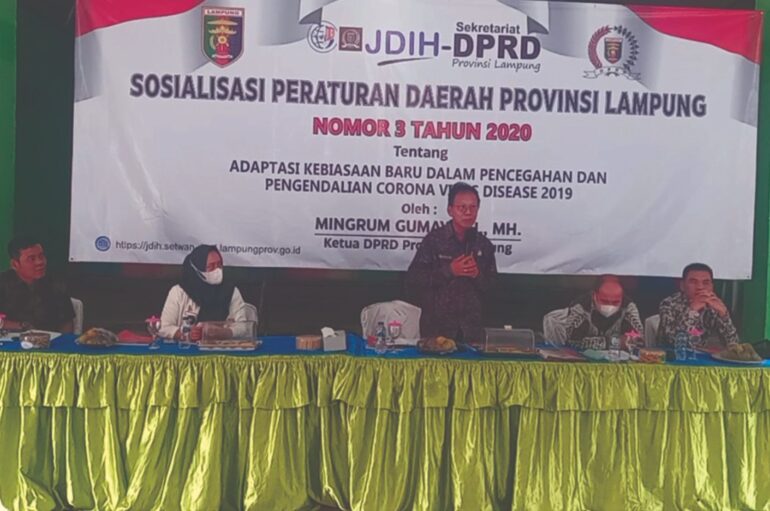DPRD Provinsi Lampung Sosialisasi Perda Tentang Pencegahan dan Pengendalian Covid-19