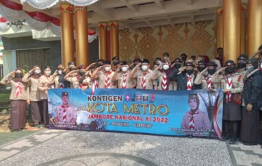 Wali Kota Metro Lepas Kontingen Pramuka ke Jambore Nasional XI di Buparta Cibubur