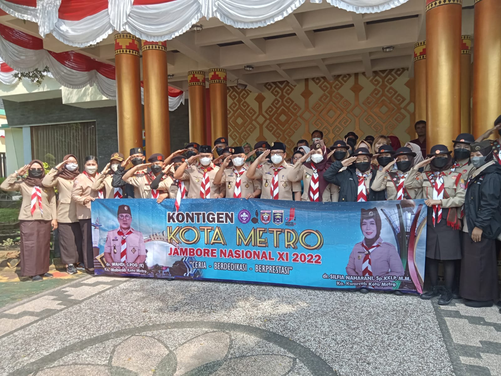 Wali Kota Metro Lepas Kontingen Pramuka ke Jambore Nasional XI di Buparta Cibubur
