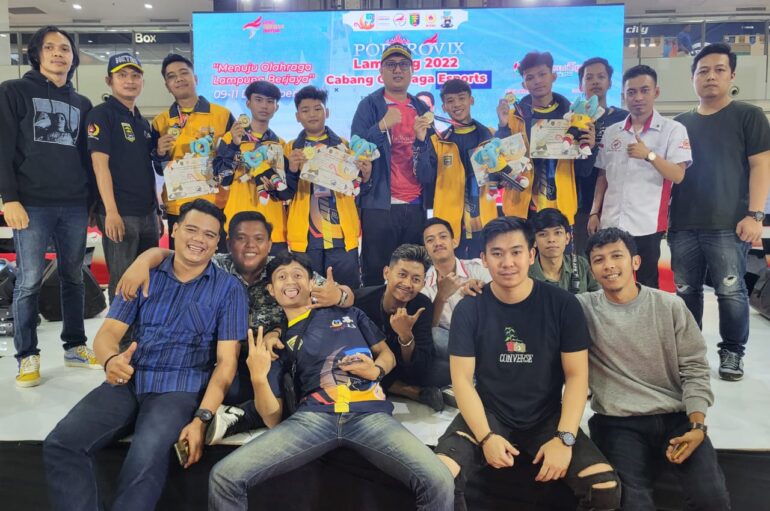 Sabet Dua Emas, Divisi E-sport Metro Rebut Juara Umum di Porprov Lampung lX