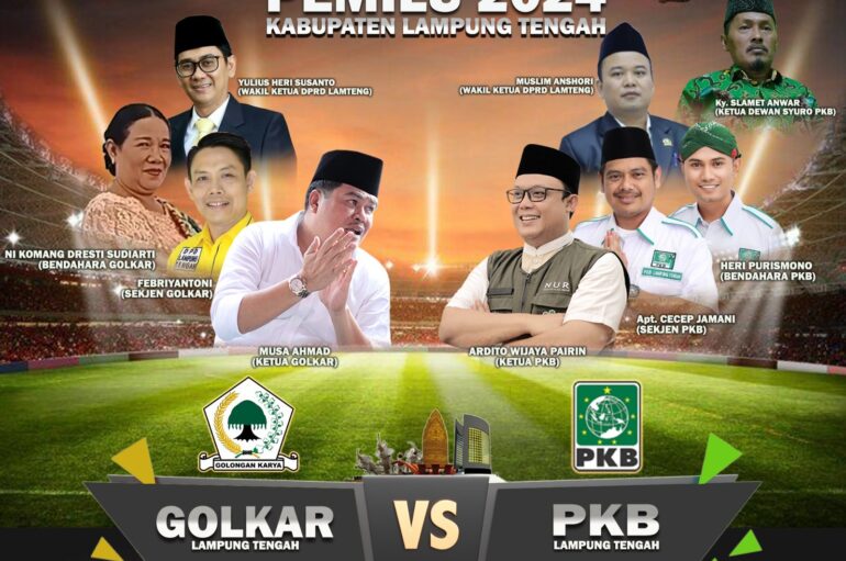 Pertarungan Golkar dan PKB di Pemilu Kabupaten Lampung Tengah, Siapa Bakal Menang?